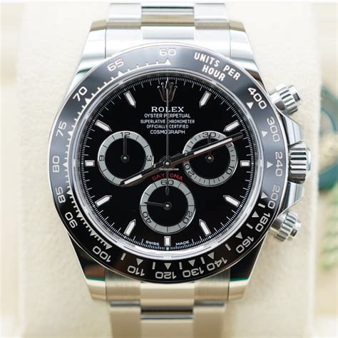 rolex daytona 126500 black dial|Rolex daytona black price.